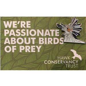 Secretary Bird Profile Pin Badge
